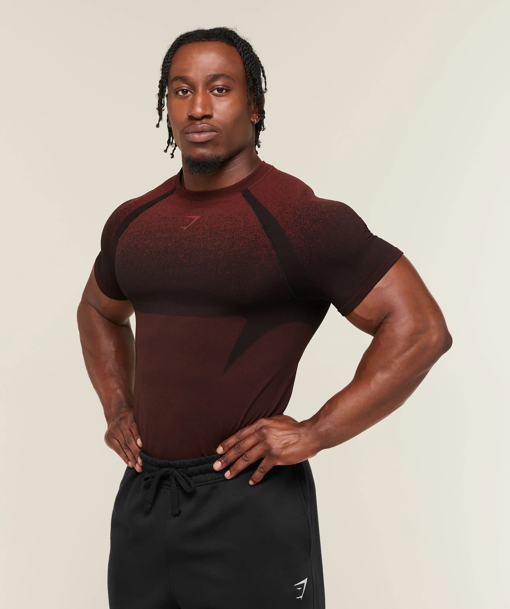 Gymshark Shadow Seamless T Shirt Red (2)